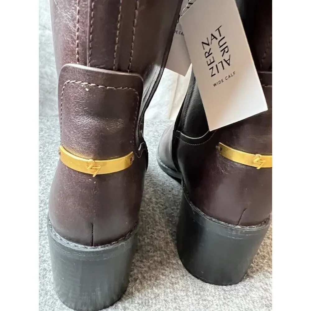 Naturalizer 27 EDIT Edda Dark Brown Leather Wide Calf Knee High Boot. Sz: 7M WC - Picture 10 of 12